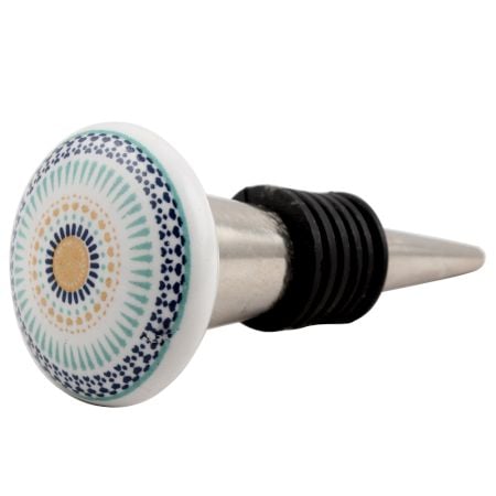 Wheel Flat Ceramic Wine Stopper